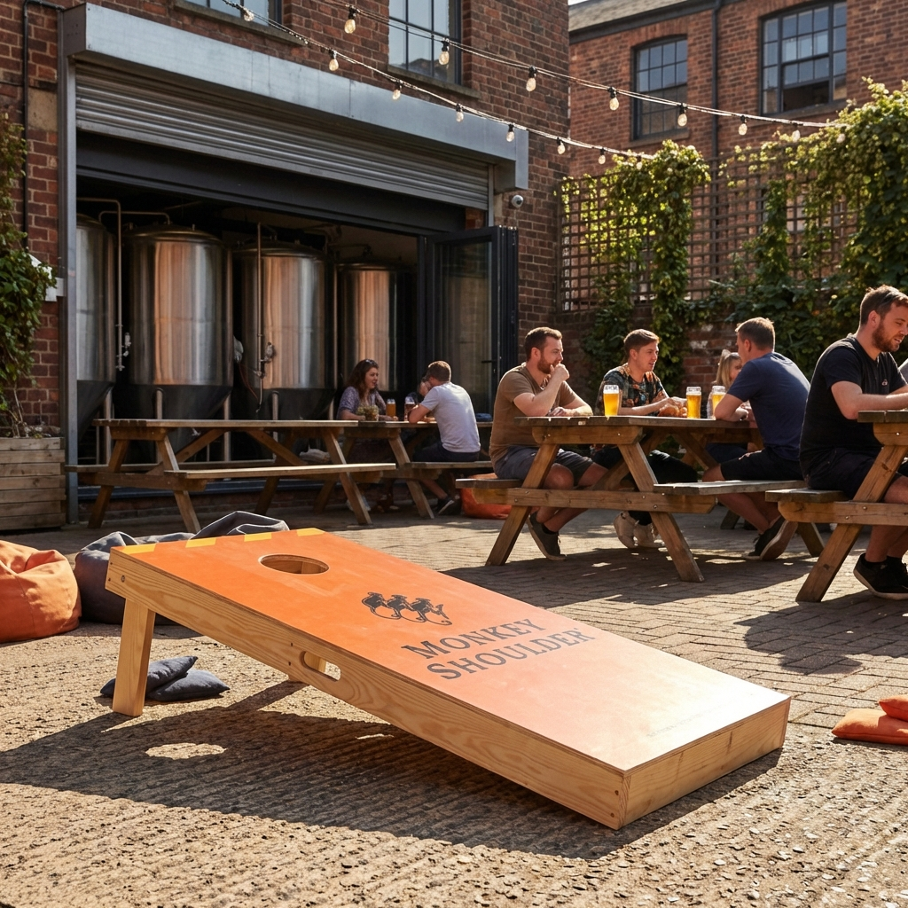 Cornhole Set met Eigen Design - Enkel Board Cornhole sets Wicked Wood Games