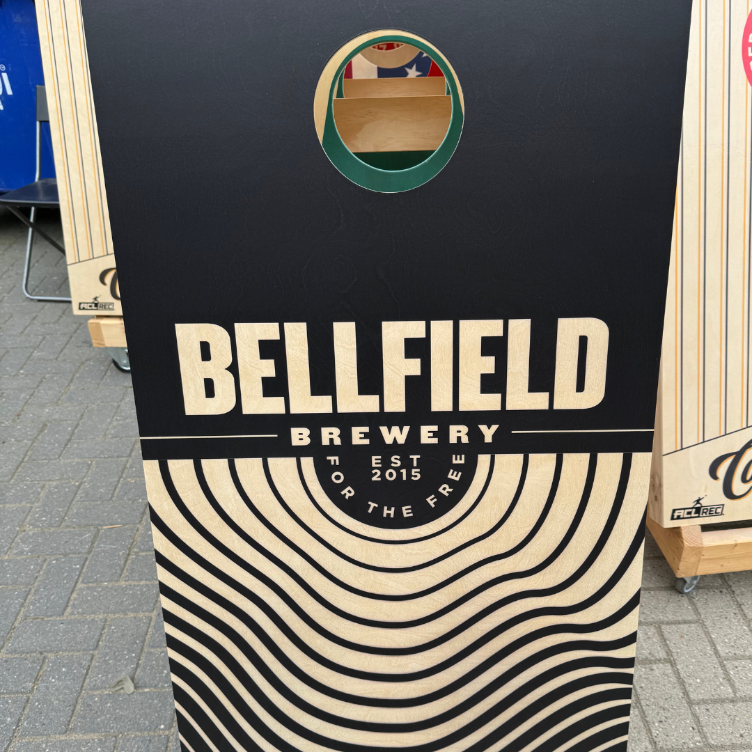 Cornhole Set met Eigen Design (Test Tjarco) Cornhole sets Wicked Wood Games