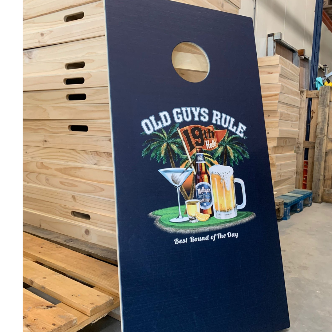 Cornhole Set met Eigen Design (Test Tjarco) Cornhole sets Wicked Wood Games