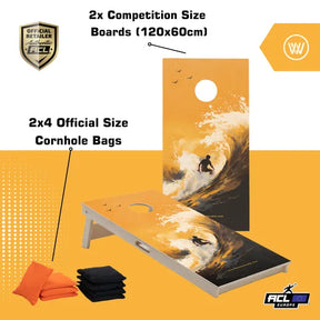 SURF - Cornhole Set - 2 board / 2x4 zakjes Cornhole sets Wicked Wood Games