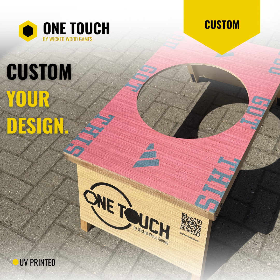 OneTouch Personalizado - Set Completo con Diseño Propio - Incluye 2x tableros / Balón de fútbol / Bolsa de transporte
