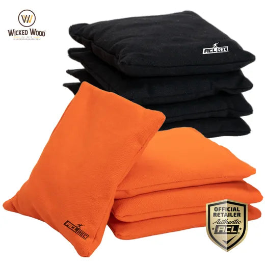 2x4 Cornhole Bags ACL REC - Granulaat vulling - Oranje/Zwart Cornhole Bags Wicked Wood Games