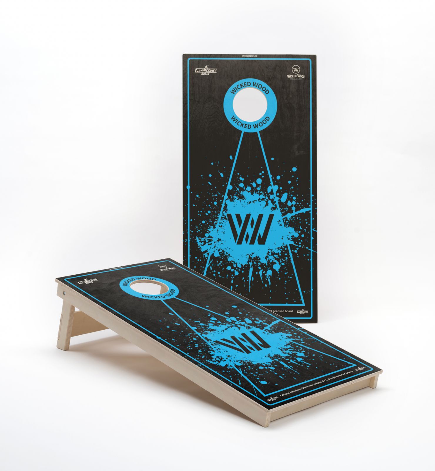 Wicked Wood - For the W - ACL Comp Boards Cornhole sets Wicked Wood Games Blue